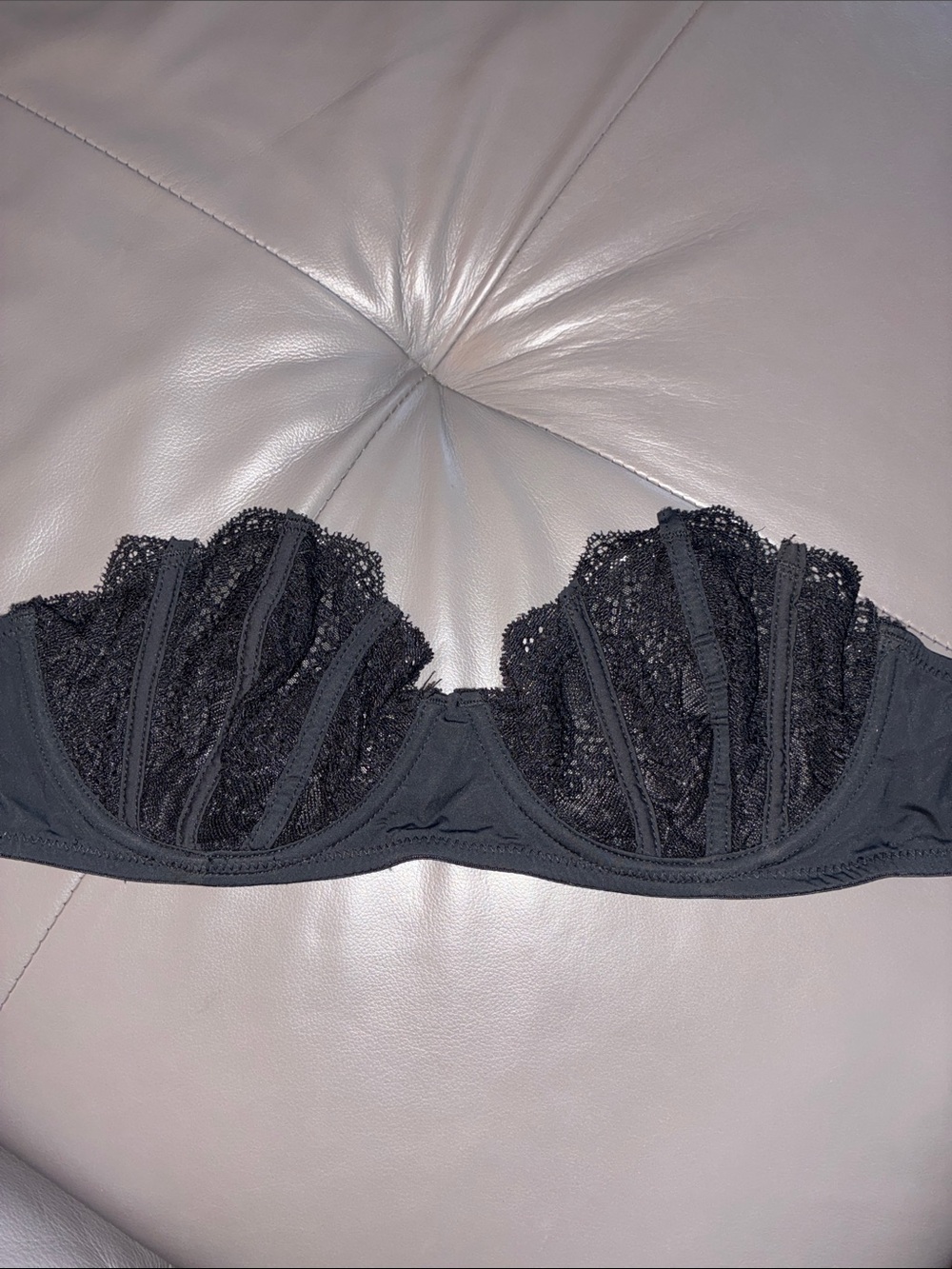 Tobi Black Lace Underwire Balconette Bra